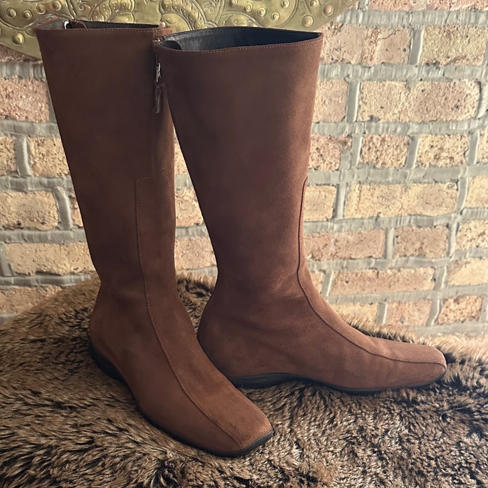 Vintage Prada Suede Boots. Size 38 1/2.
